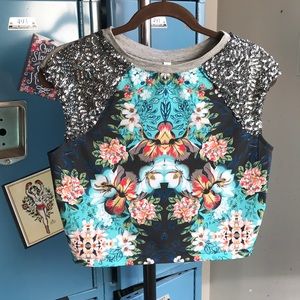 Floral Sequin Top 🍀